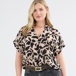 CAbi Replay Top In Animal Magnetism Floral Mod New Medium M